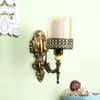 Eliante Glimmera Antique Gold Iron Wall Light With E27 Holder In Antique Gold Colour