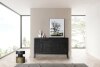 Admire Solid Mango Wood Sideboard with 4 Door in Dark Finish with Metal Base