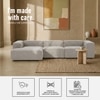 Elegantedge Wood Right Aligned 3-Seater With Upholstery Non Storage Sofa In Grey Colour