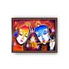 Radha Krishna Madhubani Canvas Wall Prints Canvas Wall Prints Set of 2 Multicolor Matte