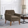 Thomas Boucle Fabric Arm Chair in Brown Colour