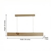Slimline 36 Beige Solid Wood Single Hanging Light