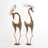 Desert Art Metal Handpainted Golden Deer Showpiece Set of 2