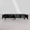 Soncy Solid Wood TV Unit with 4 Door In Black Finish