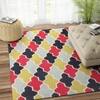 Imperial Knots Ivory Multicolor Trellis Hand Woven Dhurrie 4x6 Feet