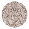 Neulooms Handloom Knotted Reversible Flatweave Round Rug Chocolate Brown or Ivory 9ft