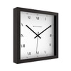 Square Wooden Wall Clock with Roman Numerals and Precision Minute Markers