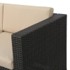 Magnolia  Outdoor Set in Black Colour (1 Sofa, 1 Ottoman & 1 Table)