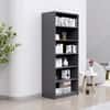 Hexa Engineered Wood Bookshelf Multipurpose Storage Rack in Slate Grey Colour