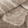 Handmade Round Natural Wool Rug Abstract Marble Beige 8 Feet Carpet