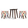 Julian Solid Wood  Ottomon in  Multicolor Colour