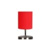 Red cotton table lamp with Steel Base -43