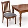 Globally Indian Maelle Solid Sheesham Wood 6 Seater Dining Table Set 6 Chairs Terracotta Orange