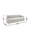 Elegantensemble Wood 3 Seater With Upholstery Non Storage Sofa In Grey Colour