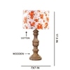 Devansh Multicolor Cotton Table Lamp With  Wood Natural Base (7X17.5 Inches)-14