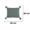 Moss Knit Wreath Green Decorative Cushion Cover 16 x 16 Inches