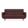Waverly 2 Seater Leather Sofa in Deep Burgundy Colour