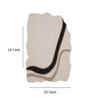 Handmade Natural Wool Shaped Rug Abstract Flow Ivory 10 x 14 Feet Carpet