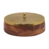 Metalsmith Wooden Storage Box with Lid Brown Finish Organizer