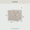 Scandinavian Traverse Corner Unit Sofa Black Finish
