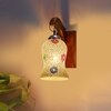 Devansh Solid Wood Electric Wall Light in Brown Colour with Multi Shade Count of 1 Light