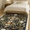 Luxe Home Polyester Twilight Floral Carpet – (4x6 Feet, Multicolor, TPR)