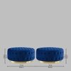 Rainn Ottoman in Navy Blue Colour