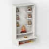 Bluewud Shubh Mini Engineered Wood Prayerut In White Finish