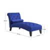 Knup Velvet Chaise Launger in Navy Blue Colour