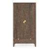 Toledo Solid Wood 2 Door Wardrobe In Danish Walnut Finish