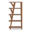 Arden Solid Bookshelf in Amber Walnut Finish