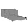 Kobi 2 Seater Fold Out Sofa Cum Bed in Charcoal Haze Colour with topper