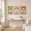 The Castle Decor Mughal Arch Floral Wall Art Set of 3 11x17 Inch