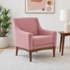 Claudia Boucle Fabric Arm Chair in Pink Colour