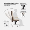 Ettorez Lexus Hb Ultra Premium Leatherette Office Chair In Beige And Mocha Colour