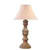 Devansh Off-White Cotton Vintage Cross Pleated Lamp With Wood Base (12X19)