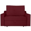 Step  Pull Out Sofa cum Bed  in Maroon Colour