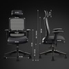 Kepler Brooks Eterna High Back Premium Office Chair in Black Colour