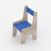 Topolino Toddler Activity Chair in Oak and Blue