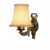 Devansh Metal Electric Wall Light in Gold Colour with Grey Shade Count of 1 Light