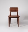 Harm Solid Wood Dining Chair In Dark Brown Finish