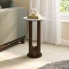 Orra Solid Wood Side Table in Mango Walnut Finish