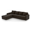 Apollo Sofa (Colour : Chocolate, Cushion : Hard, Seating Capacity : Left Aligned 3 Seater + Left Aligned Chaise + Ottoman)