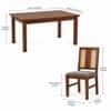 Globally Indian Giselle Solid Sheesham Wood 6 Seater Dining Table Set 6 Chairs Terracotta Orange