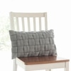 Basket Knit Light Grey Melange Pillow Cover 12X20 Inches