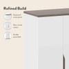 Baltoro Engineered Wood Tall Shoe Rack in White Finish