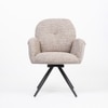 Cotton Fabric Dining Chair in Beige Colour