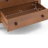 Walter Solid Wood Chest of 4 Drawers in Amber Walnut Finish