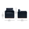 Bobby PU Leather Lounge Chair in Blue