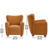 Alanzo Boucle Accent Chair Orange Colour